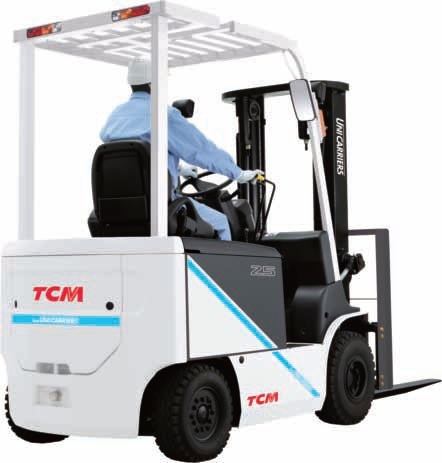 Xe nâng điện ngồi lái 4 bánh TCM xuất xứ Nhật Bản tải trọng nâng từ 1 tấn đến 3 tấn Model: FB10/18/20/25/30